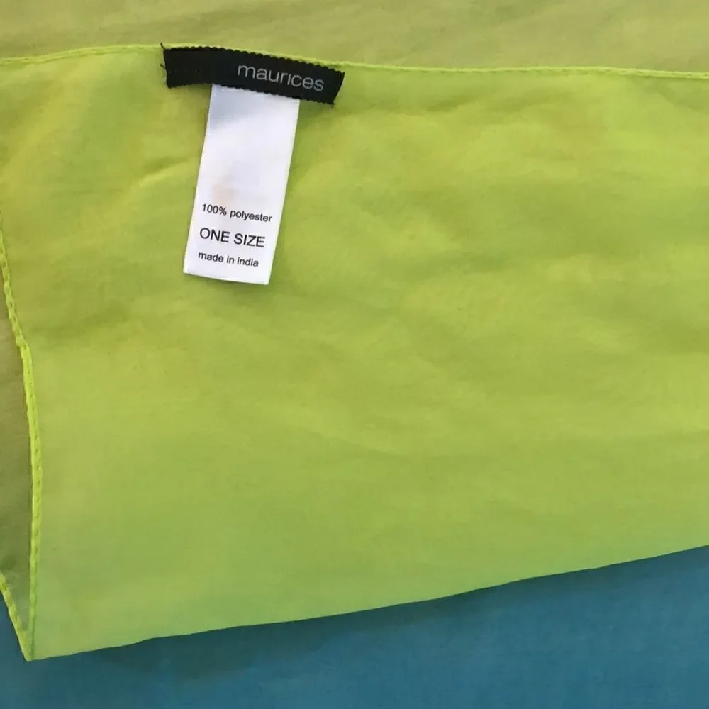 3 green/blue tone scarves